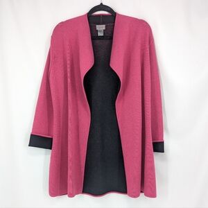 Sigrid Olsen Silk Blend Pink and Black Women's Sweater Size Small